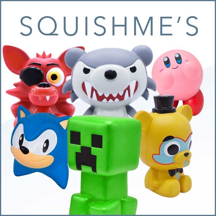 Just Toys SquishMe squishies: Sonic, Minecraft Creeper, FNAF and Deddy Bears
